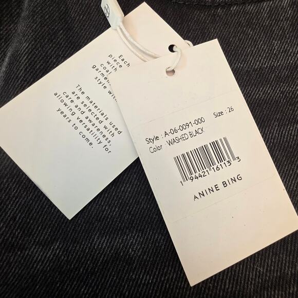 NWT Anine Bing Women's Denim SZ 26 Etta Relaxed Rigid Straight Jean - Picture 6 of 9